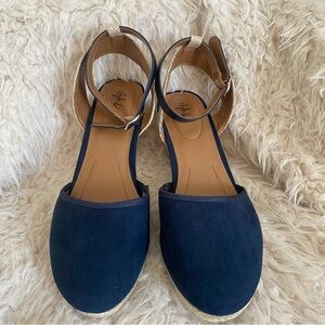 Style & Co. Navy Ankle-Strap Espadrilles Women's Sandals Size 9W